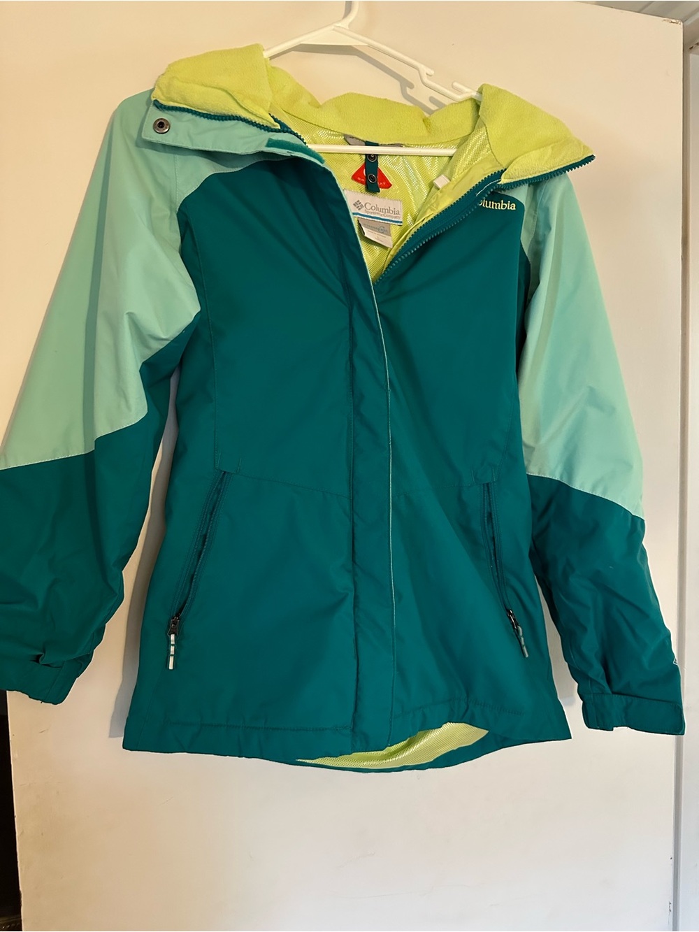 Columbia Teal, Mint & Lime Kids Waterproof Jacket